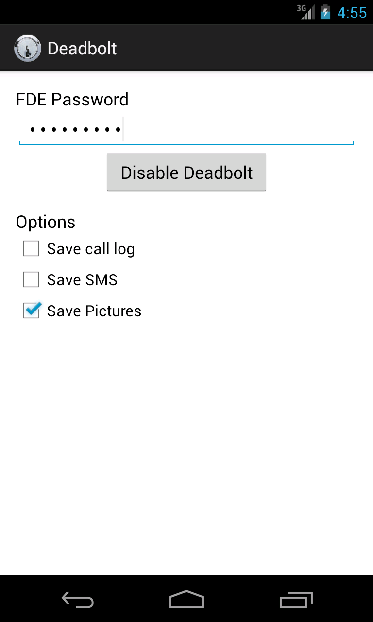 Disable Deadbolt UI